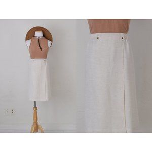 Vintage 90s Straight Lined Mesh Fabric Skirt |‎ 22-24 waist